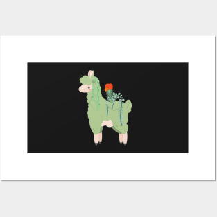 Succulent Llama Posters and Art